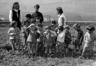 Photograph of Jewish nursery children on a Kibbutz