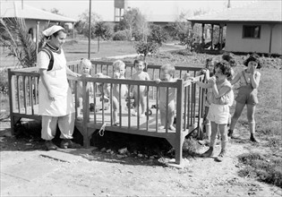 Photograph of Jewish nursery children on a Kibbutz
