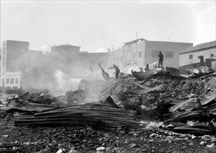 Photograph of Incendiary of a Jewish Lumber Yard