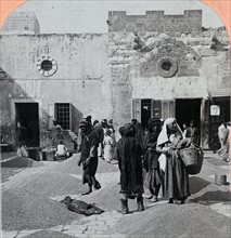 Photograph of Arabs in the Grain Market