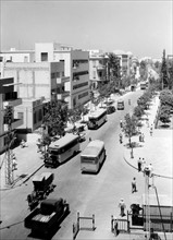 Photograph of Allenby Street in Tel Aviv