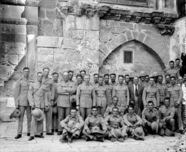 Photograph of a British Military group in Jerusalem