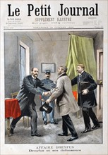FrontPage of 'Le Petit Journal' depicting Alfred Dreyfus and his defenders