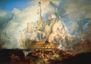 Painting titled 'The Battle of Trafalgar'