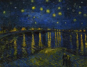 Painting titled 'Starry Night over the Rhône'