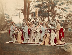 Colour photograph of female Japanese entertainers