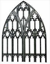 Sketch of the South transept window of Gloucester Cathedral