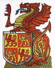 The Red dragon of Wales. one of 'The Queen's Beasts'.