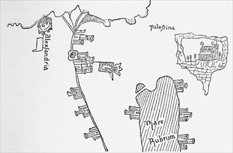 Alexandria in Pizzigani's Map
