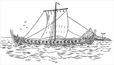 A Viking ship.