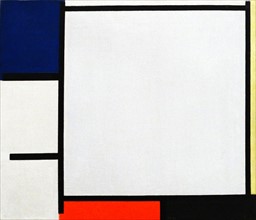 Composition with Blue, Yellow, Red, Black and Gray by Piet Mondrian
