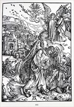 Woodcut by Albrecht Durer; The Revelation of St John: 15. The Angel with the Key to the Bottomless Pit