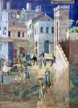 Detail from a Ambrogio Lorenzetti's allegorical Fresco