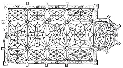 Vaulting pattern similar to that used by Spanish architect Rodrigo Gil de Honta-ón