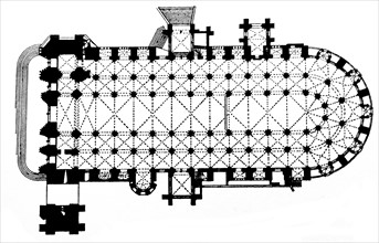 Bourges Cathedral Floor Plan