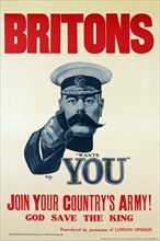 War Poster 'Britons, your King wants you. Join your country's army! God save the King.