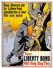 World war one Spanish language American propaganda poster