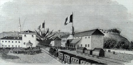 Illustration depicting Buildings of the former naval school , serving station á Angouleme