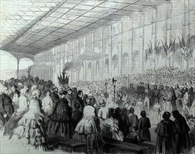 Illustration of a Wedding in a French Train Station