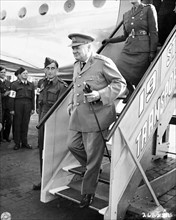 Churchill; arrives for the Potsdam conference