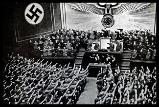 Photograph of a Reichstag Rally from the Kroll Opera House
