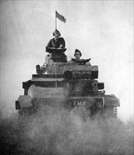 Photograph of a tank being used during World War Two