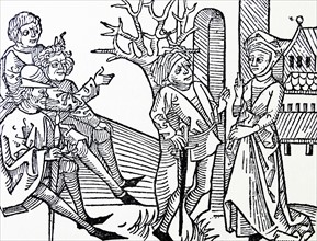 woodcut from 'directorium humanae' by Johannes Pruss; strasburg; 1488