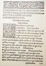 Woodcut from a page of 'Erotemata' published Venice 1494