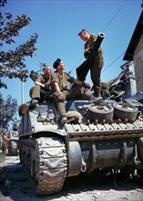 World war Two: Canadian crew of a Sherman tank
