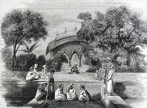 Engraving depicting the Amber Gardens near Djanipour