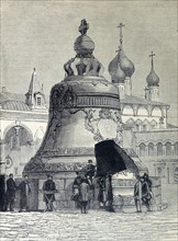 Engraving of the Bell of Moscow, also known as, the Tsar Bell