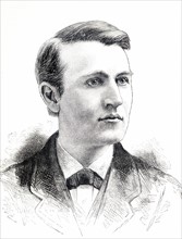 Engraving of a young Thomas Edison