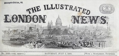 The illustrated London News, Masthead from July 7, 1860.
