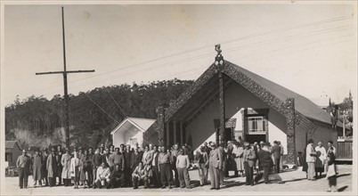Wahiao Meeting House, at Te Pakira Marae Rotorua New Zealand 1900