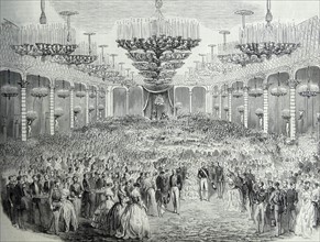 The Emperor of France, Napoleon III enters a state reception in Lille 1860