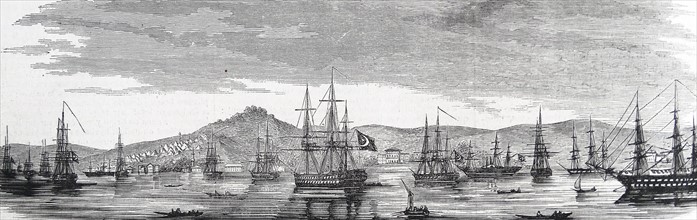 The Egyptian fleet in the Bosphorus. 1860.