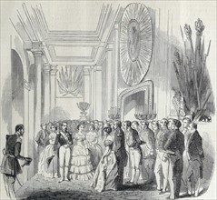 arrival of Emperor Napoleon III and Empress Eugenie of France at a a reception in Lille 1860