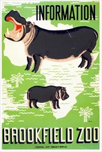 Poster for Brookfield Zoo, 1938