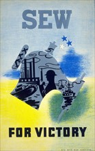 Sew for victory; World War two american poster