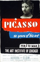 Poster for art exhibition of art by Pablo Picasso