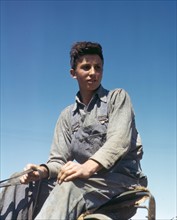 Portrait of an american farm boy between 1941 and 1945