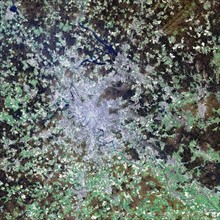 satellite image of Moscow in Russia 1999