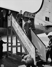 Foreign Minister Anthony Eden at Berlin airfield, Germany, 1945