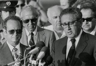 Secretary of State Henry Kissinger with Israeli Foreign Minister Yigal Allon 1974