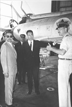 King mahendra of Nepal, Shimon Peres and Ezer Weizman 1958