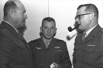 Israeli Generals Avraham Yoffe, Chaim Bar Lev and Chief of Staff Haim Laskov1961