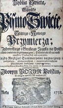 Polish bible. The Brolewec bible 1738,