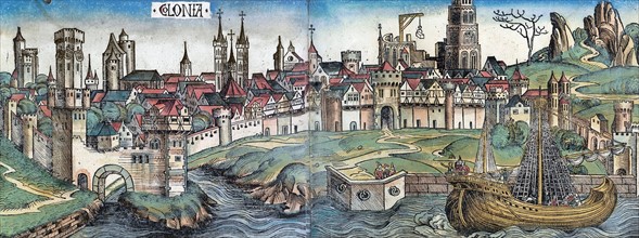 Illustration from the Nuremberg Chronicles depicting Cologne