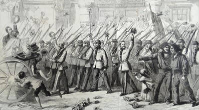 British volunteers fighting with Garibaldi in Italy during the struggle for Italian unification 1860