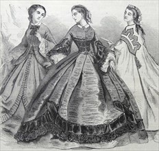 Engraving depicting the Paris Fashion for the New Year